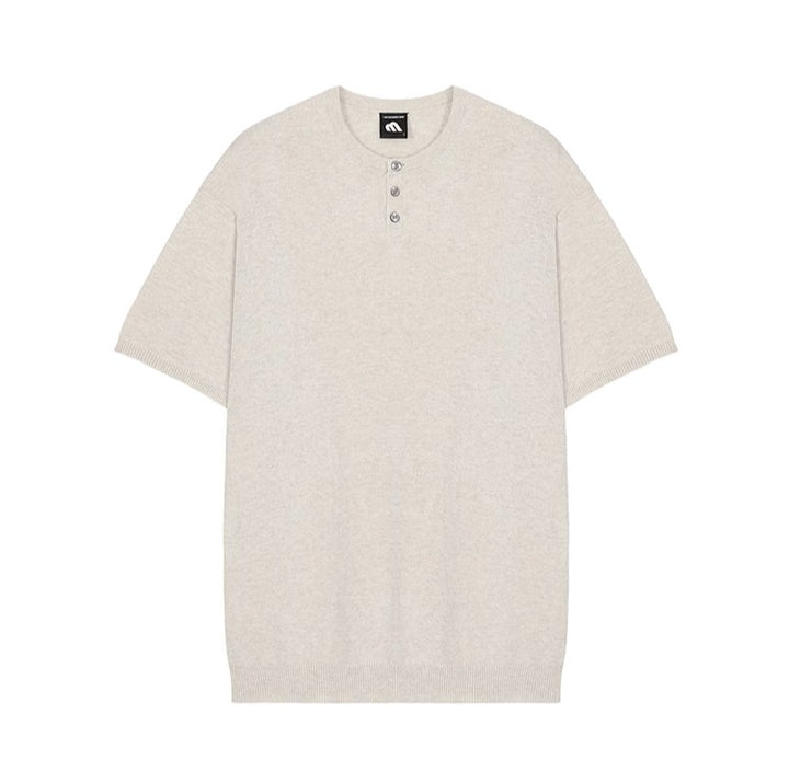 S8 No. 156 Quarter Button Short-Sleeved T-Shirt