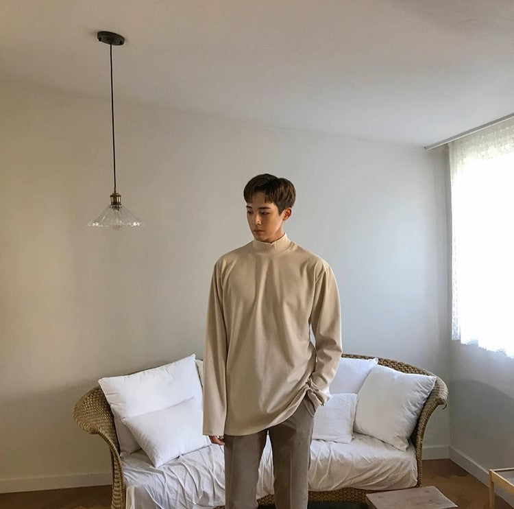 S8 No. 259 Collared Cotton Long-Sleeved T-Shirt