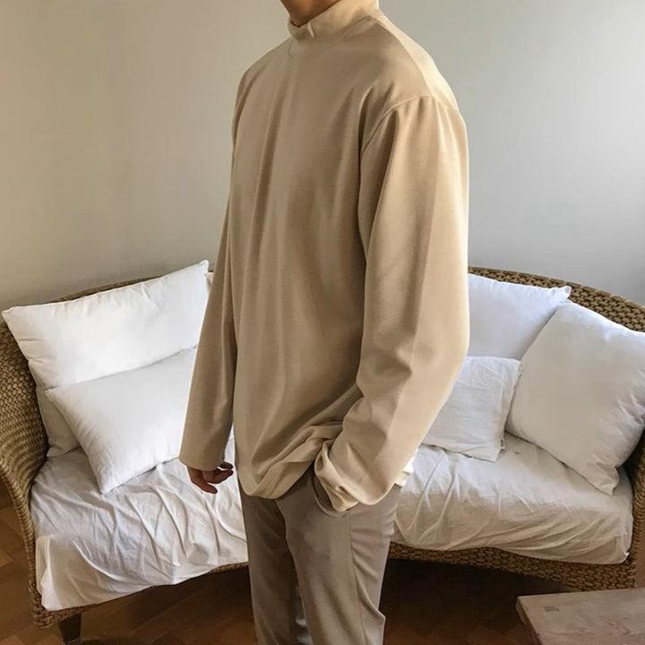 S8 No. 259 Collared Cotton Long-Sleeved T-Shirt