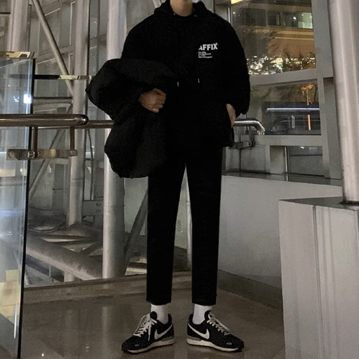 S8 No. 288 Lettered Loose Black Hoodie
