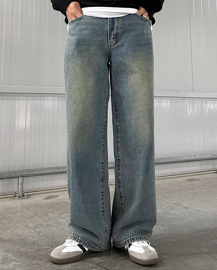 S8 No. 355 Washed Wide-Leg Jeans