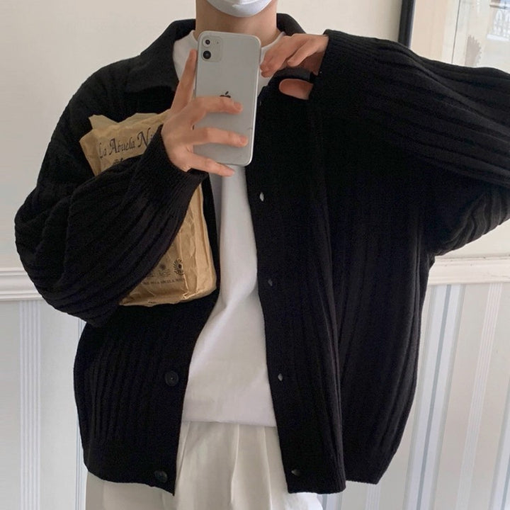 S8 No. 414 Pleated Knit Cardigan