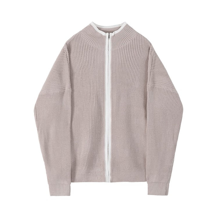 S8 No. 468 Collared Zip Up Knit Jacket
