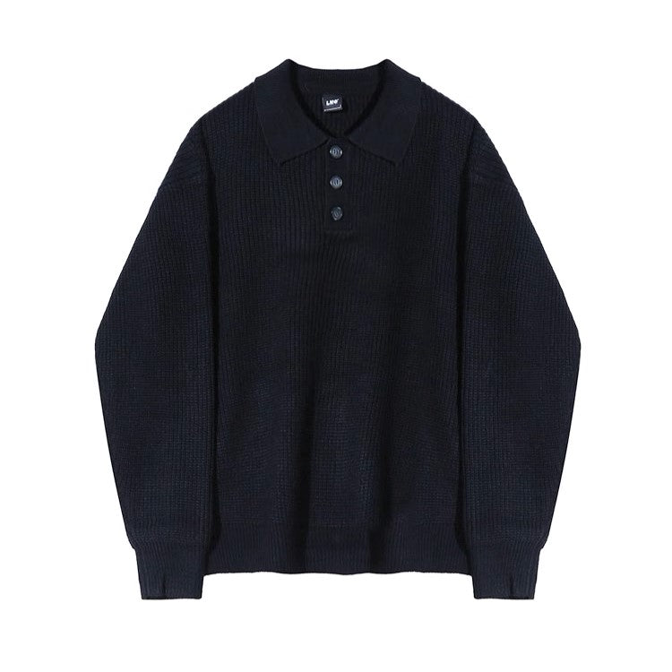 S8 No. 495 Loose Knit Polo Sweater