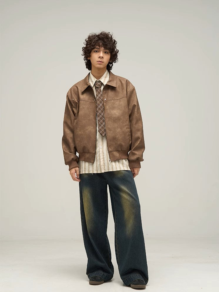 S8 No. 531 Vintage Padded Leather Jacket