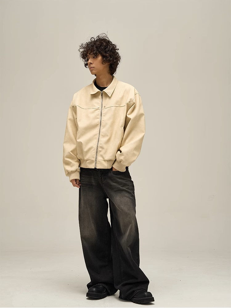 S8 No. 531 Vintage Padded Leather Jacket