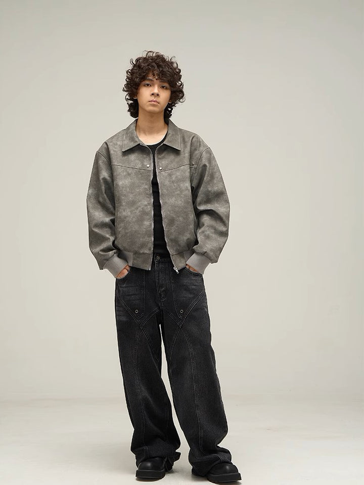 S8 No. 531 Vintage Padded Leather Jacket