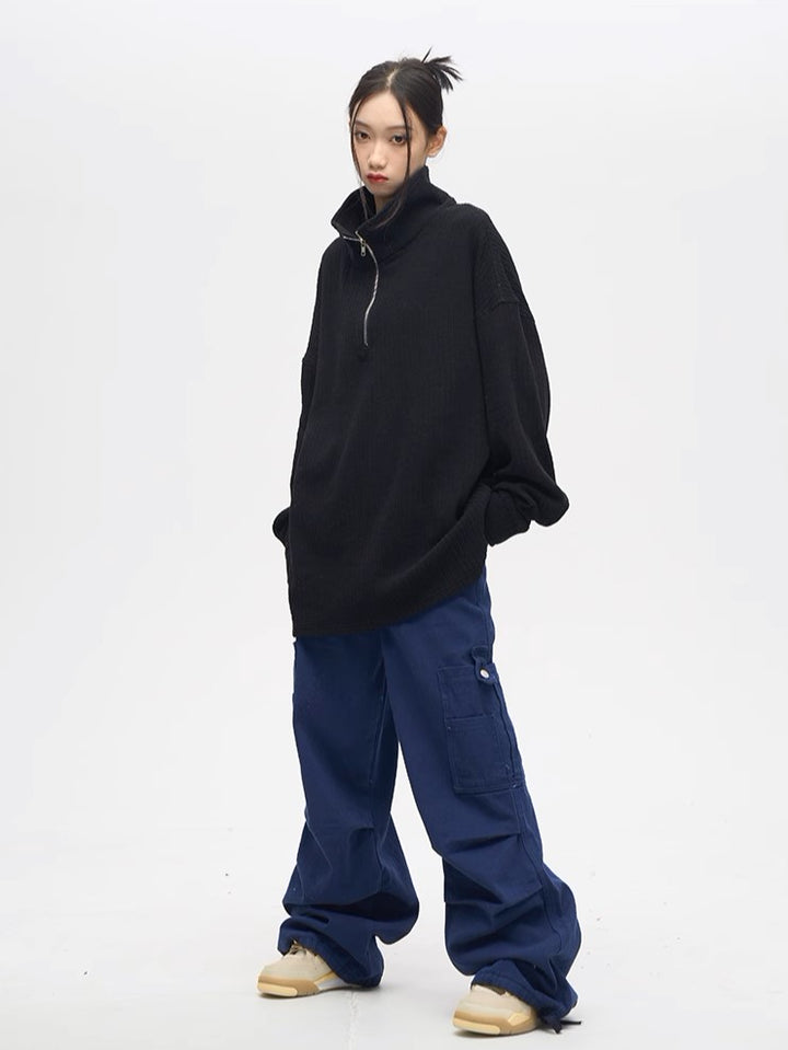S8 No. 538 Casual Half-Zip Knit Sweater