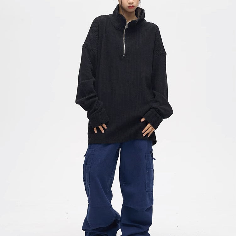 S8 No. 538 Casual Half-Zip Knit Sweater