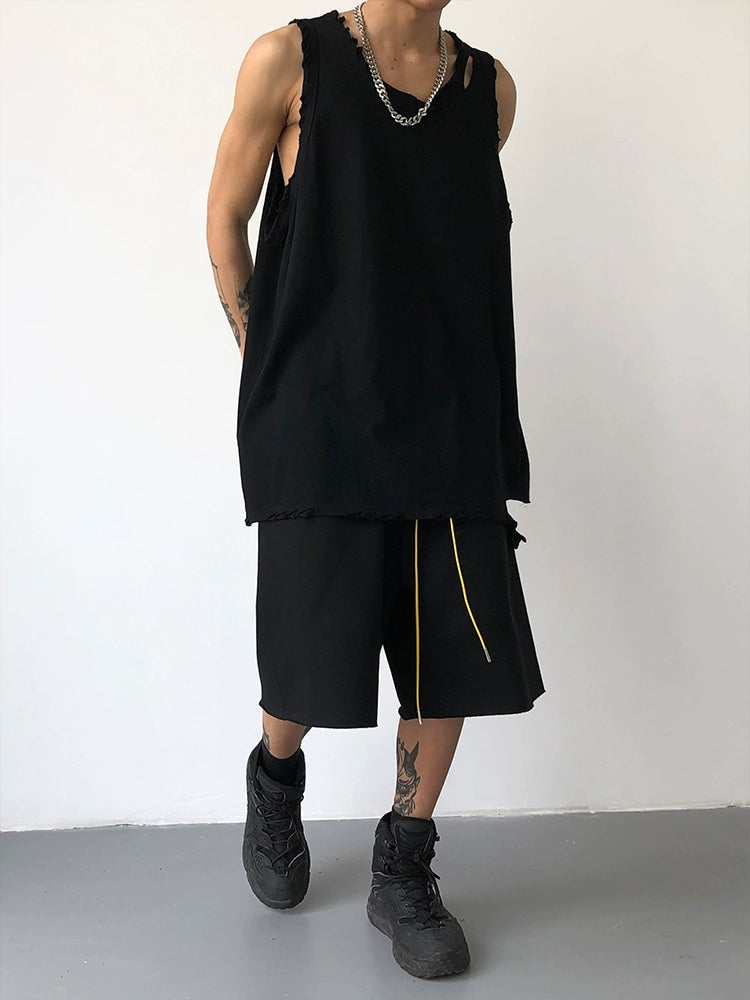 S8 No. 528 Distressed Sleeveless Summer Top