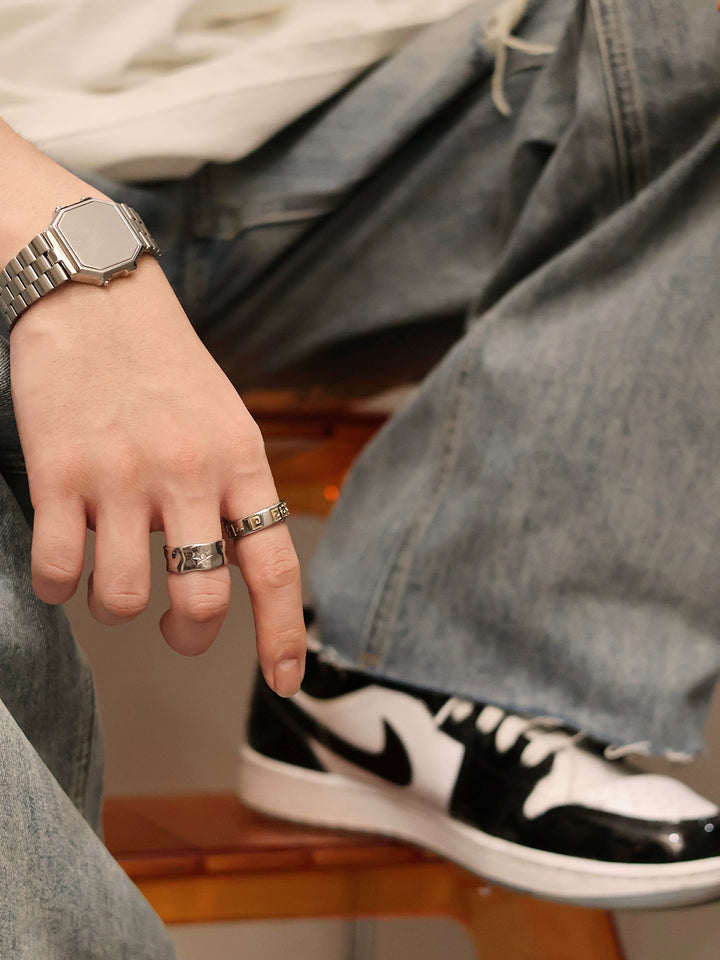 S8 No. 623 Gold/Silver Pattern Ring