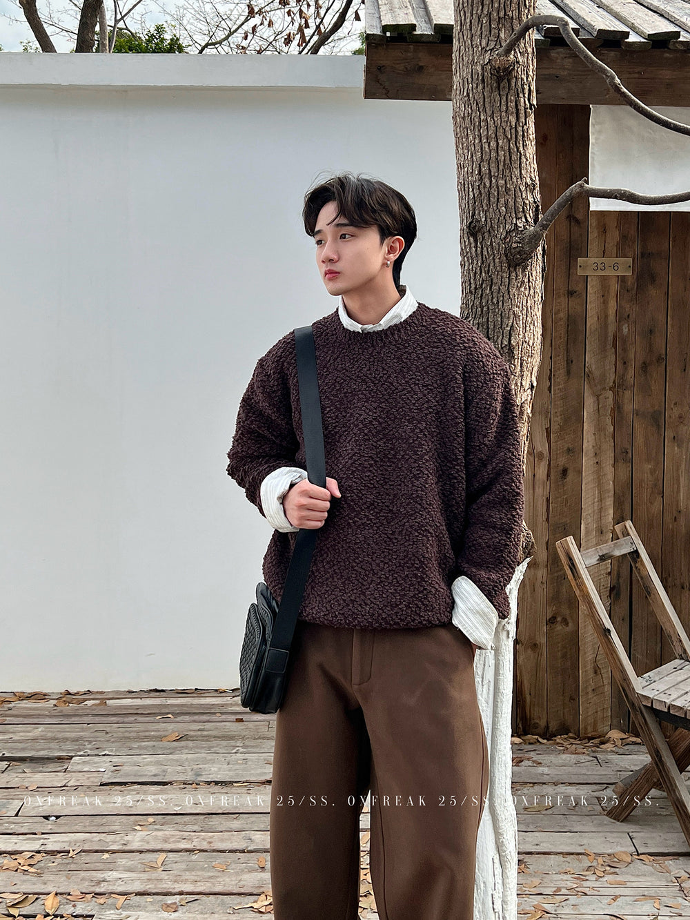 S8 No. 723 Plush Textured Crew Sweater by 88Society Apparel