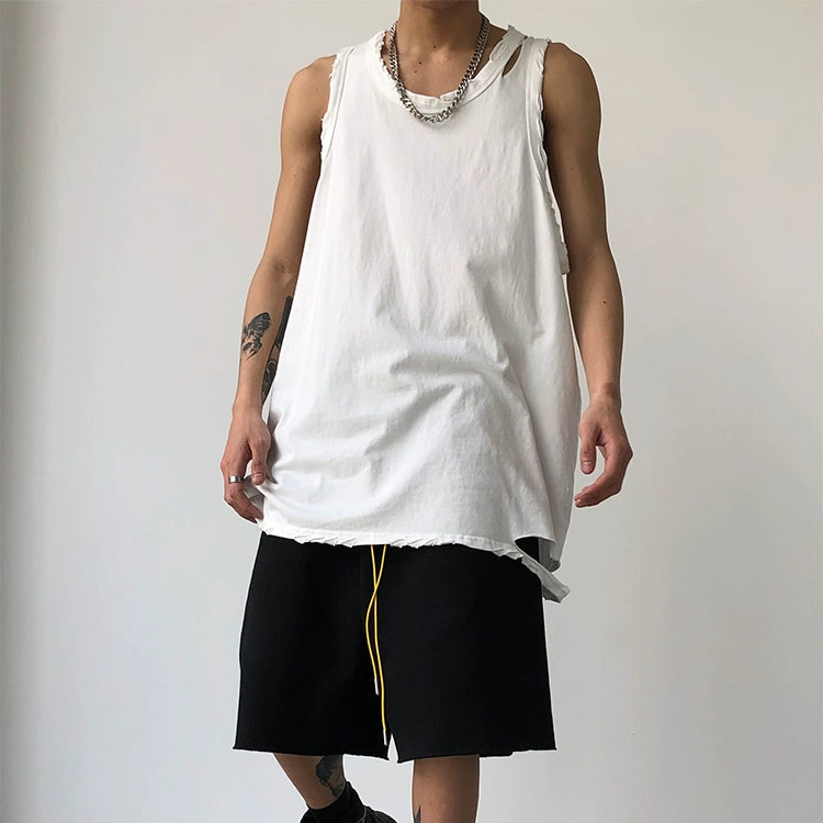 S8 No. 528 Distressed Sleeveless Summer Top