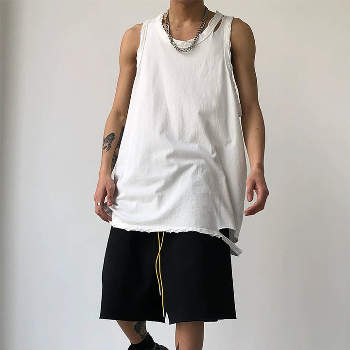 S8 No. 528 Distressed Sleeveless Summer Top
