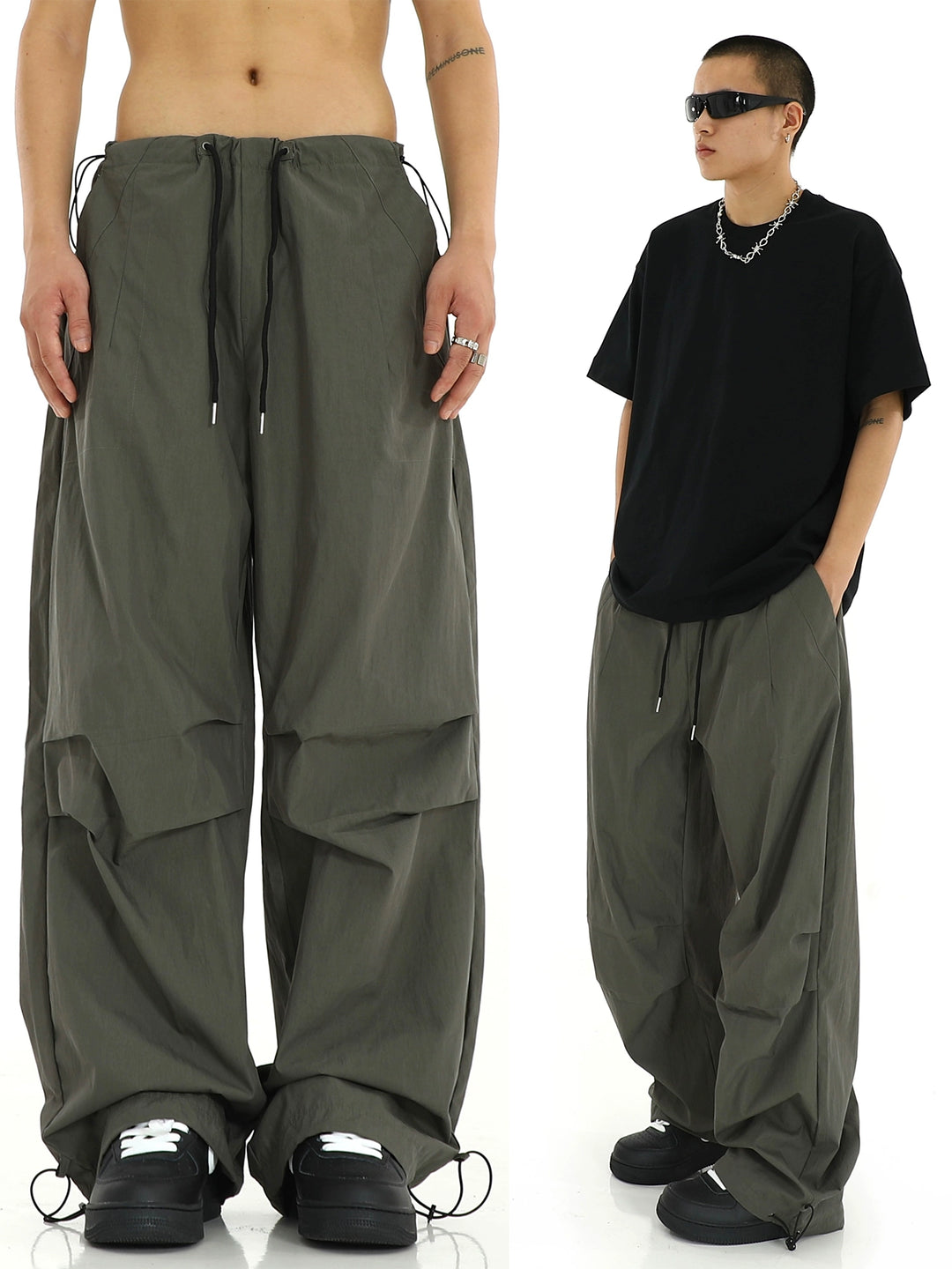 S8 No. 507 Straight Retro Parachute Pants