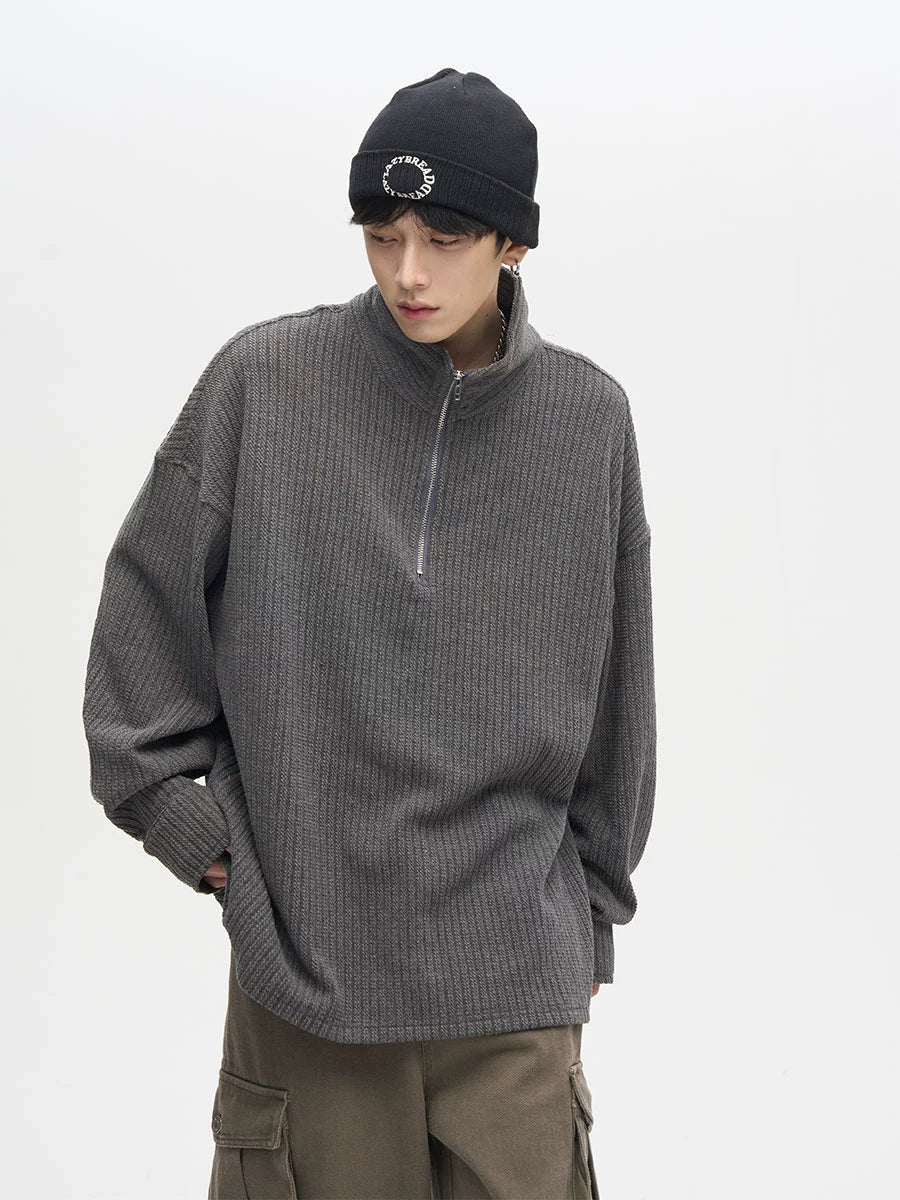 S8 No. 538 Casual Half-Zip Knit Sweater