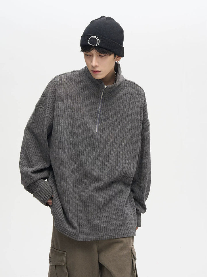 S8 No. 538 Casual Half-Zip Knit Sweater