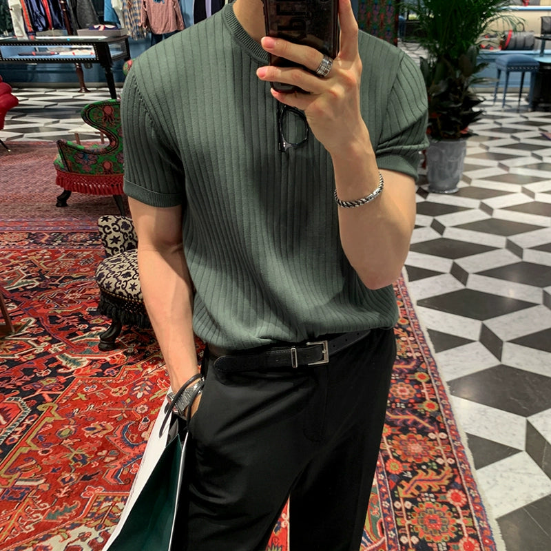 S8 No. 386 Striped Knit T-Shirt