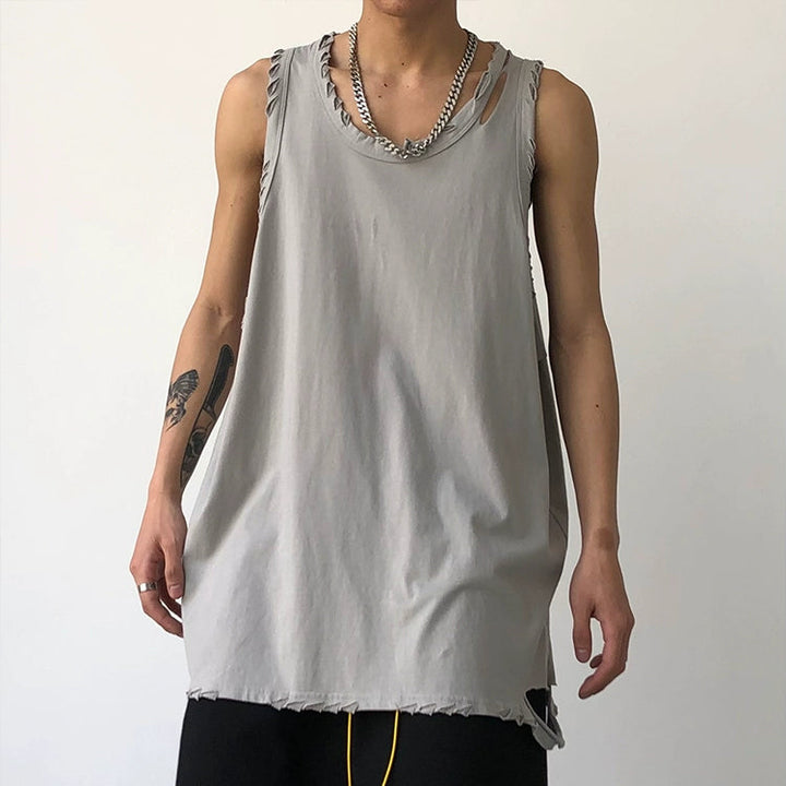 S8 No. 528 Distressed Sleeveless Summer Top