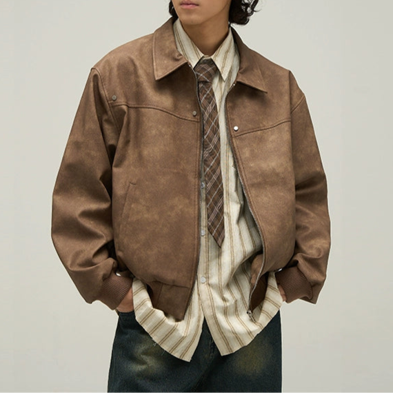 S8 No. 531 Vintage Padded Leather Jacket