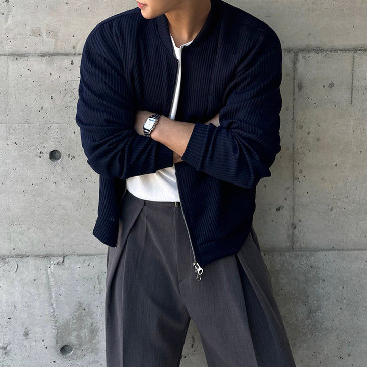 S8 No. 710 Relaxed Knit Zip-Up Jacket