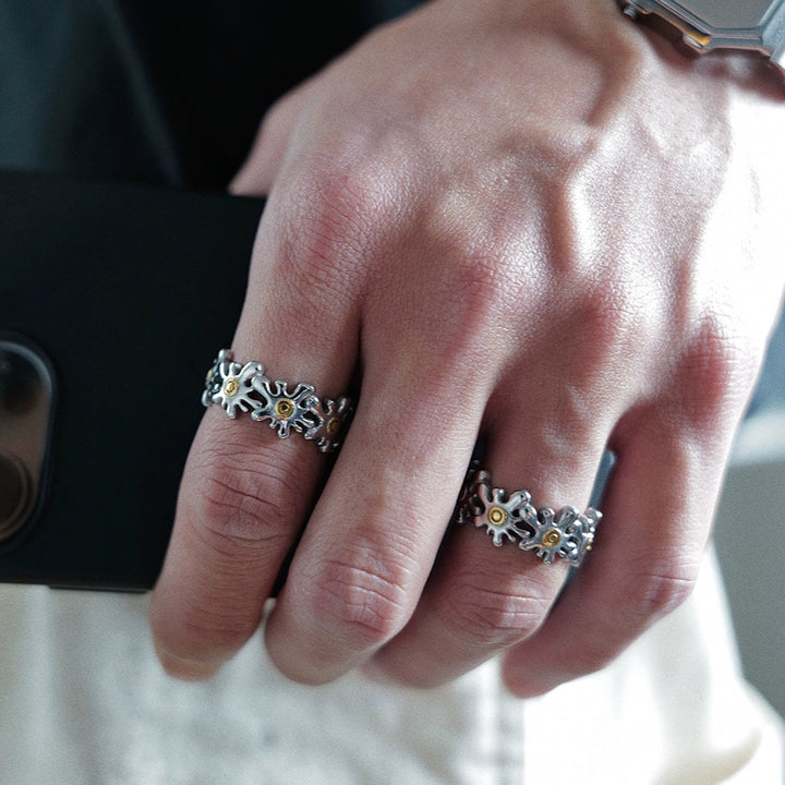 S8 No. 633 Yellow Splat Ring