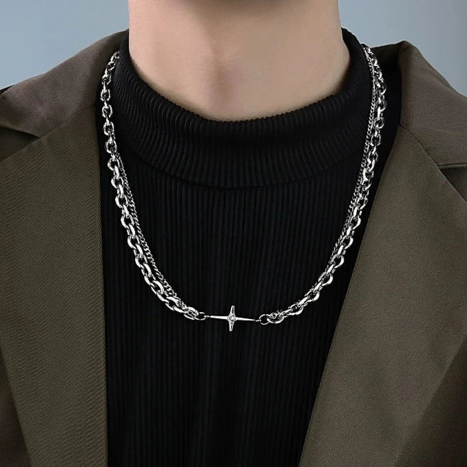 S8 No. 298 Double Layer Pendant Necklace
