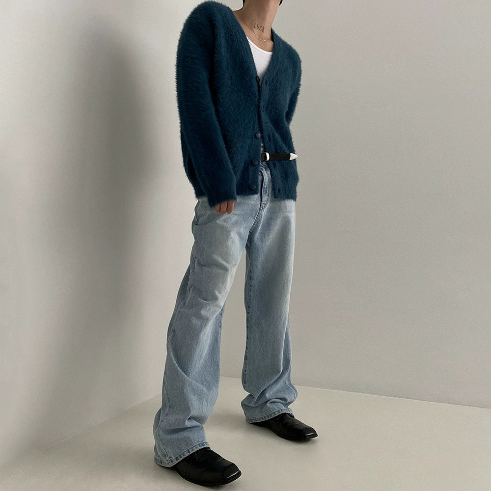 S8 No. 413 Mink V-Neck Knit Cardigan