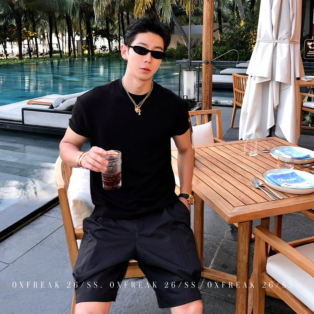 S8 No. 719 Textured Knit Short-Sleeve Tee by 88Society Apparel