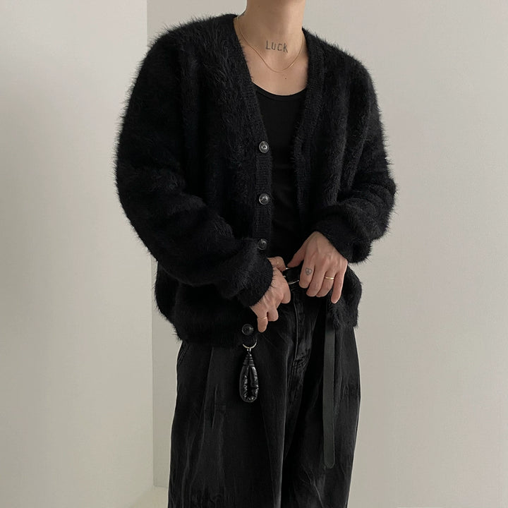 S8 No. 413 Mink V-Neck Knit Cardigan