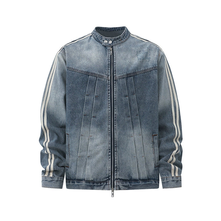 S8 No. 705 Striped Sleeve Denim Jacket
