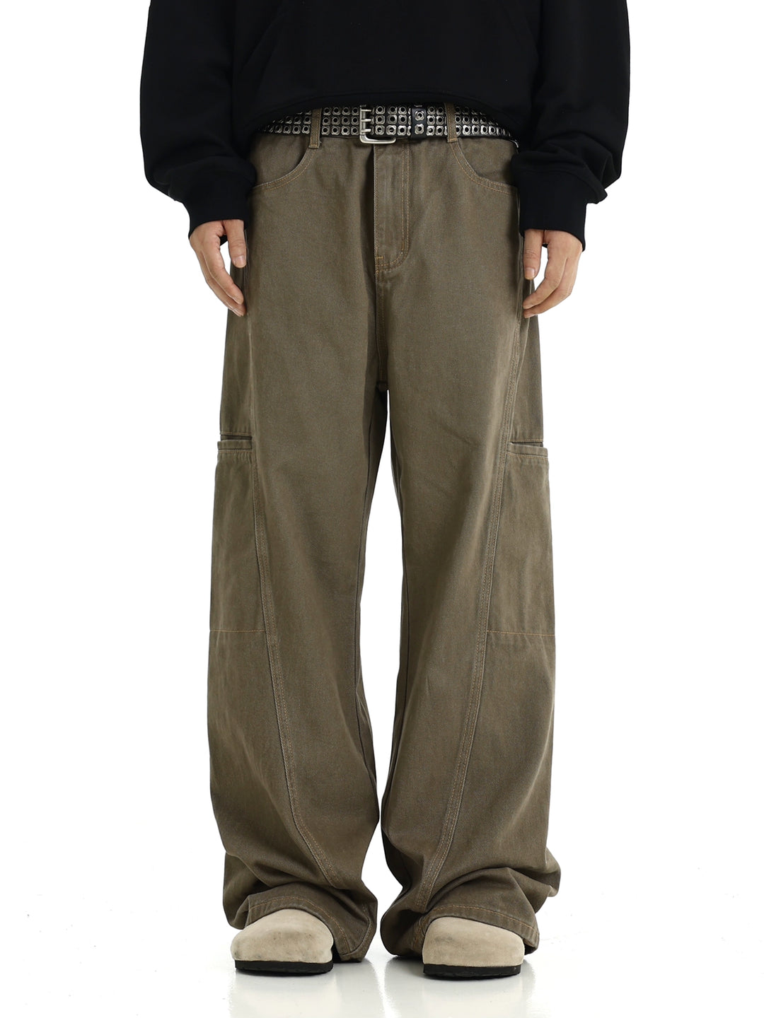 S8 No. 522 Straight Patchwork Cargo Pants