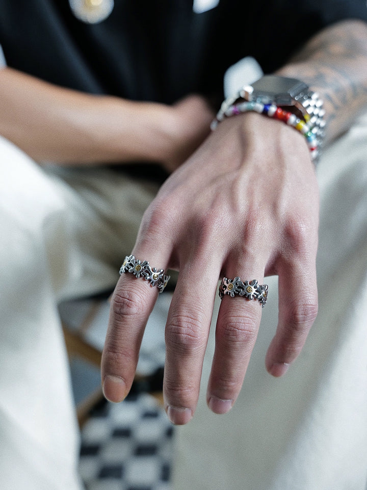 S8 No. 633 Yellow Splat Ring