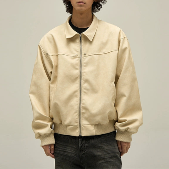 S8 No. 531 Vintage Padded Leather Jacket