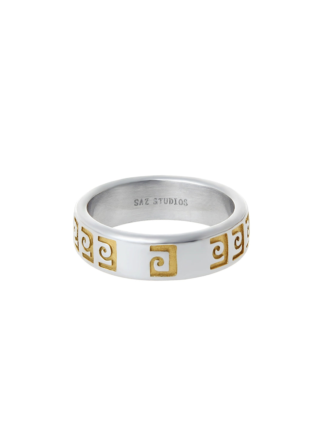 S8 No. 623 Gold/Silver Pattern Ring