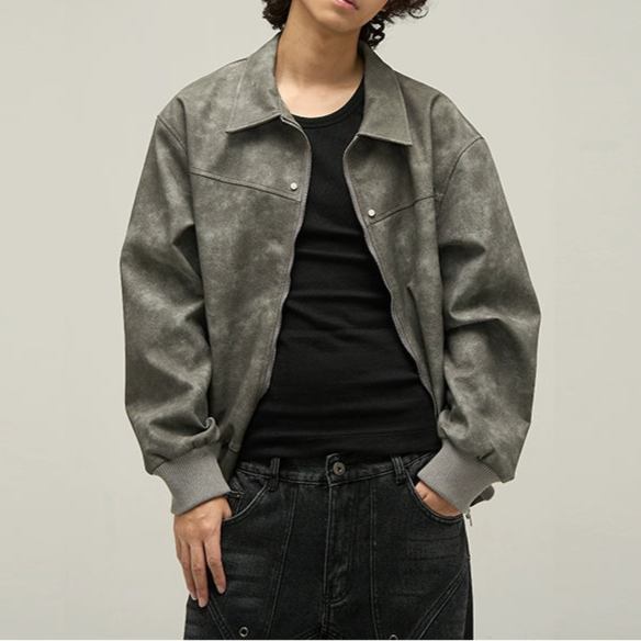 S8 No. 531 Vintage Padded Leather Jacket