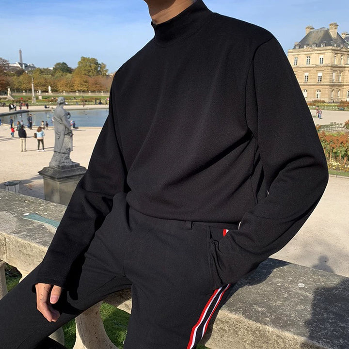 S8 No. 259 Collared Cotton Long-Sleeved T-Shirt