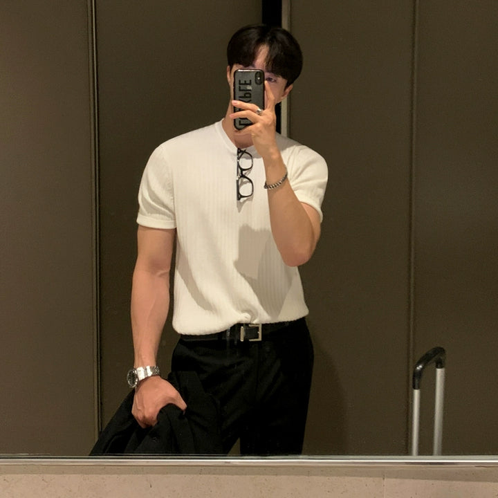 S8 No. 386 Striped Knit T-Shirt
