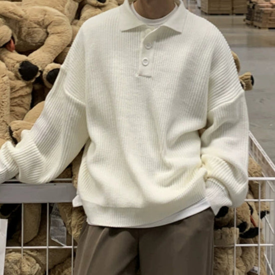 S8 No. 419 Pleated Polo Sweater