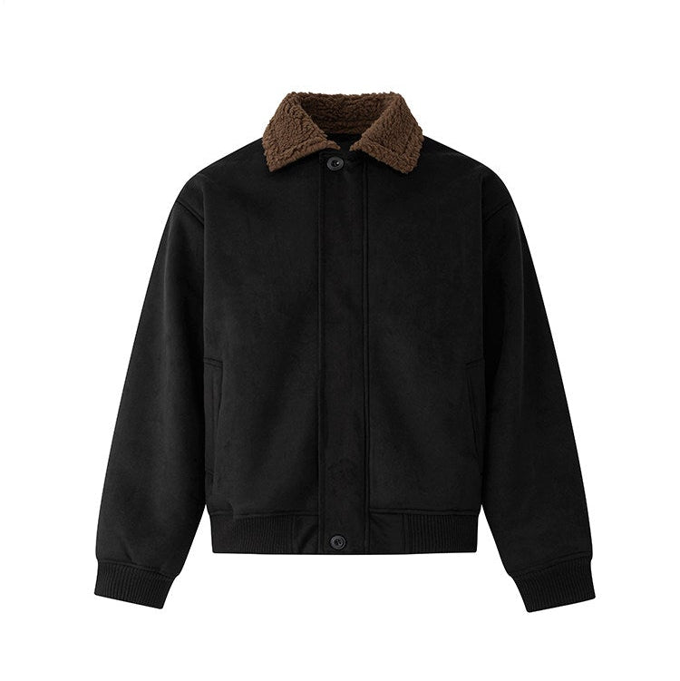 S8 No. 709 Faux Fur Collar Padded Bomber Jacket