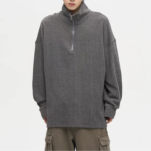 S8 No. 538 Casual Half-Zip Knit Sweater
