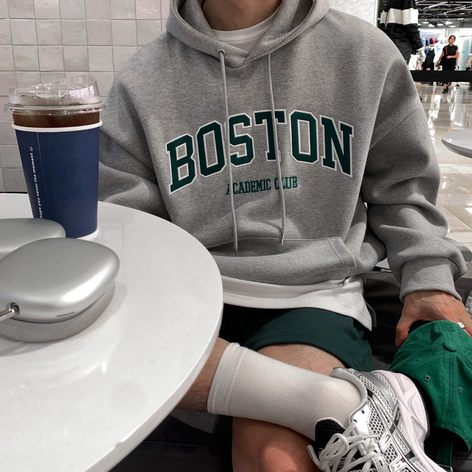 S8 No. 713 Boston Embroidered Oversized Hoodie