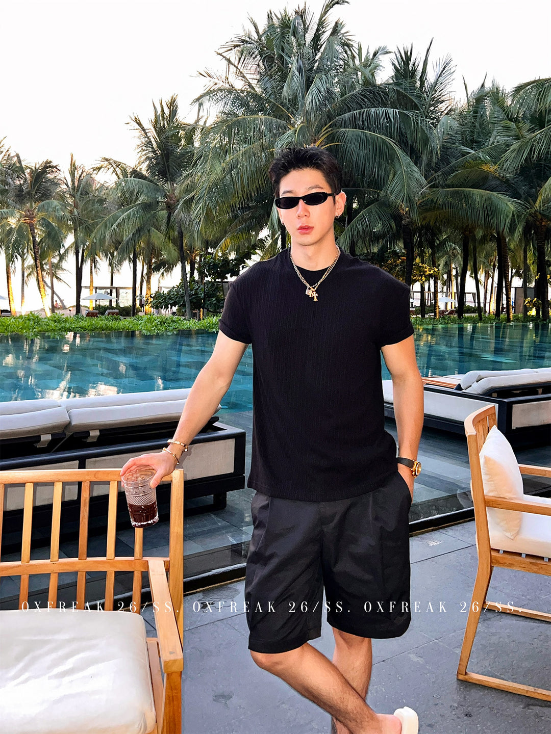 S8 No. 719 Textured Knit Short-Sleeve Tee by 88Society Apparel