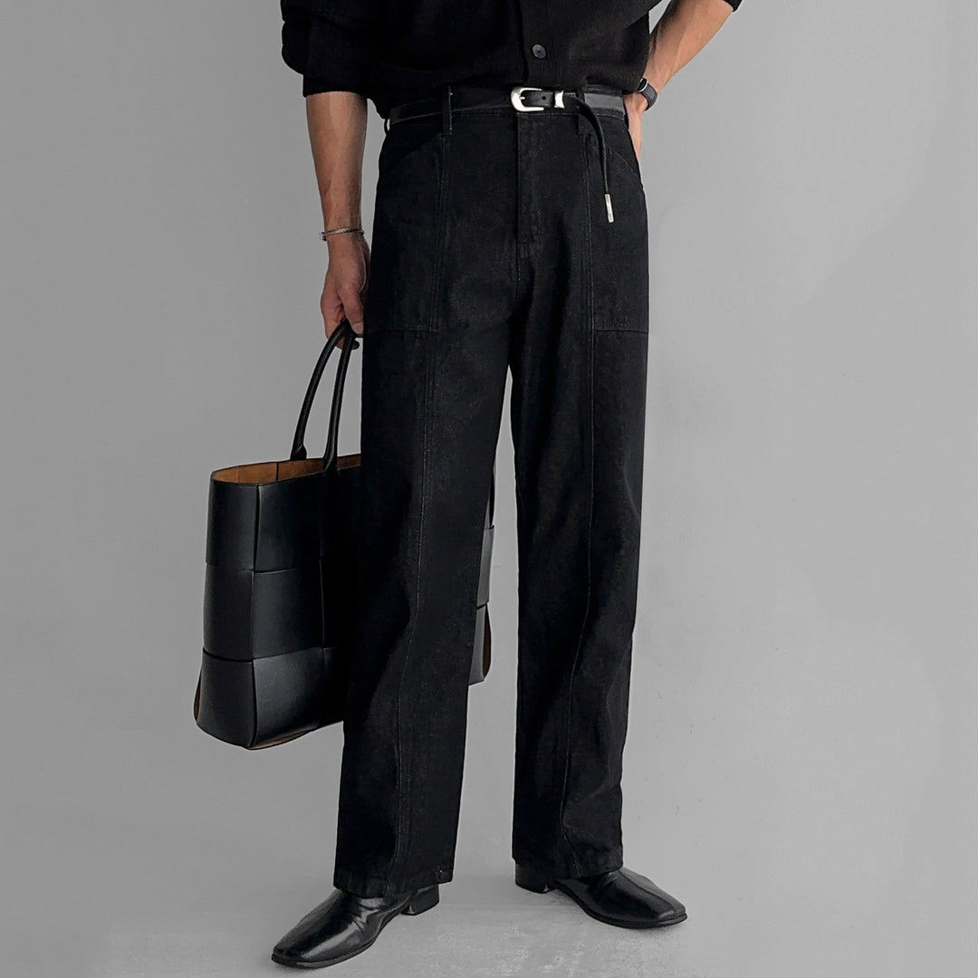 S8 No. 183 Straight Fit Washed Denim Pants