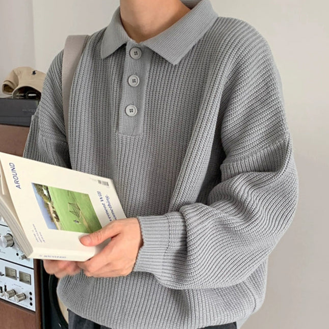 S8 No. 369 Knit Collared Sweater
