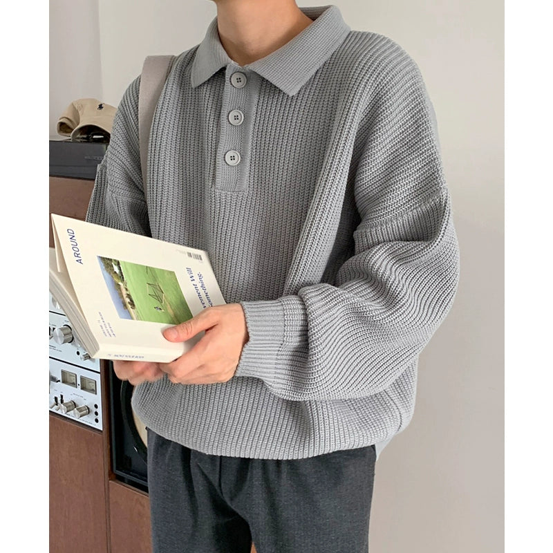 S8 No. 419 Pleated Polo Sweater