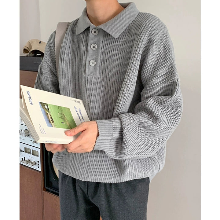 S8 No. 419 Pleated Polo Sweater