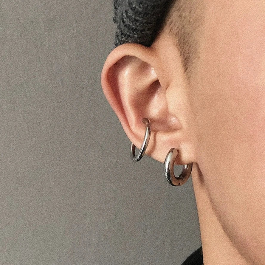 S8 No. 320 Thick Ring Earrings