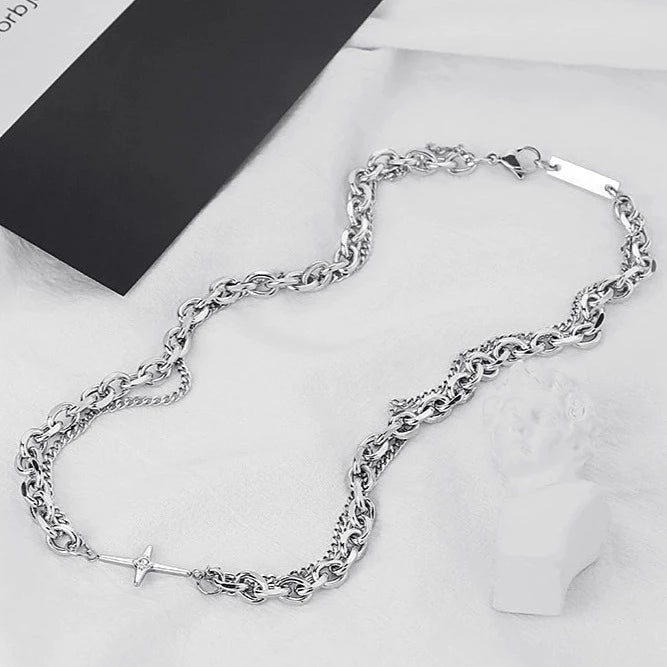 S8 No. 298 Double Layer Pendant Necklace
