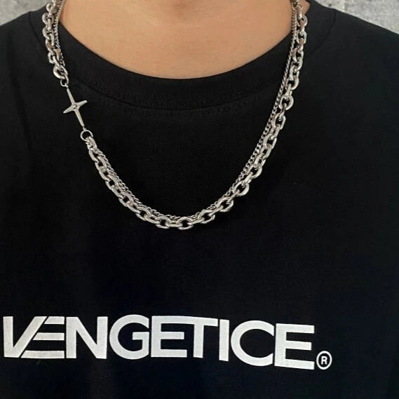 S8 No. 275 Double Layer Pendant Chain Necklace
